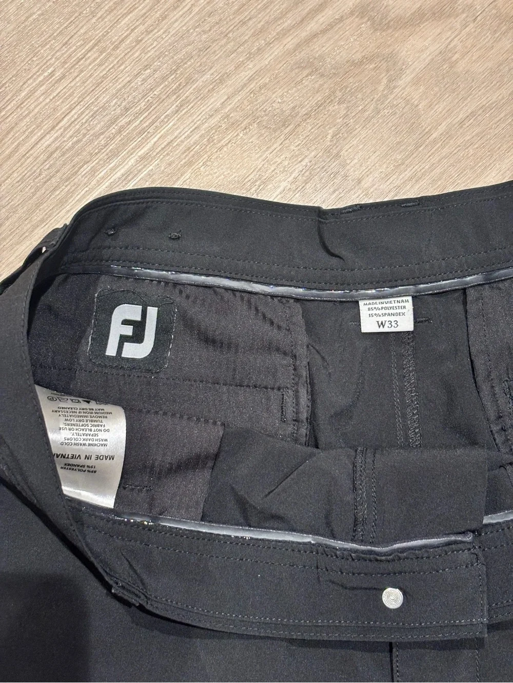 FootJoy Black Performance Golf Shorts